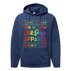 Don We Now Our Gay Lgbt Ugly Christmas Sweater Xmas Meaningful Gift Performance Fleece Hoodie