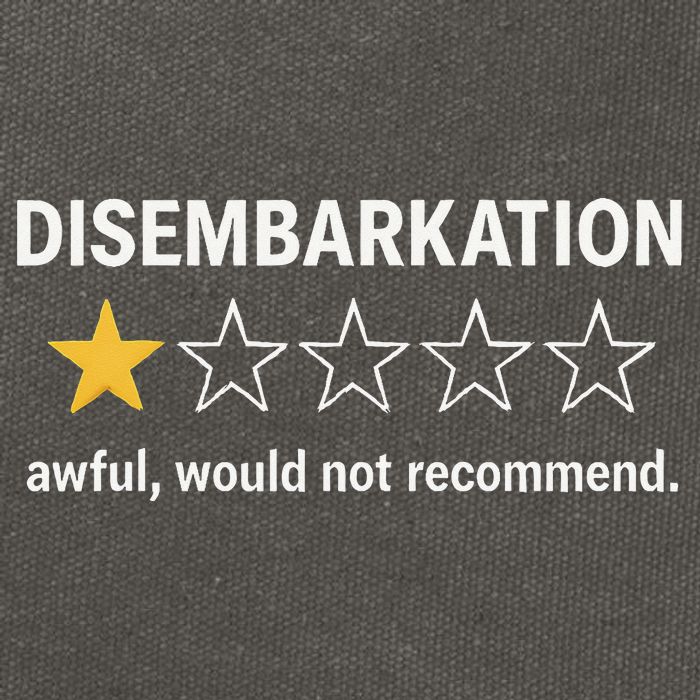 Disembarkation Would Not Recommend Cotton Canvas Backpack