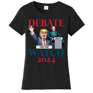 Debate Watch Party 2024 Trump Biden President Women's T-Shirt