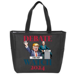 Debate Watch Party 2024 Trump Biden President Zip Tote Bag