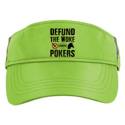 Defund Woke Pokers Adult Drive Performance Visor