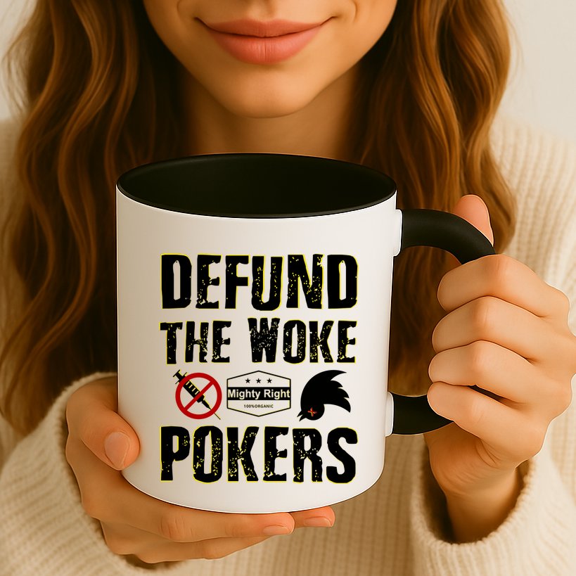 Defund Woke Pokers Mug