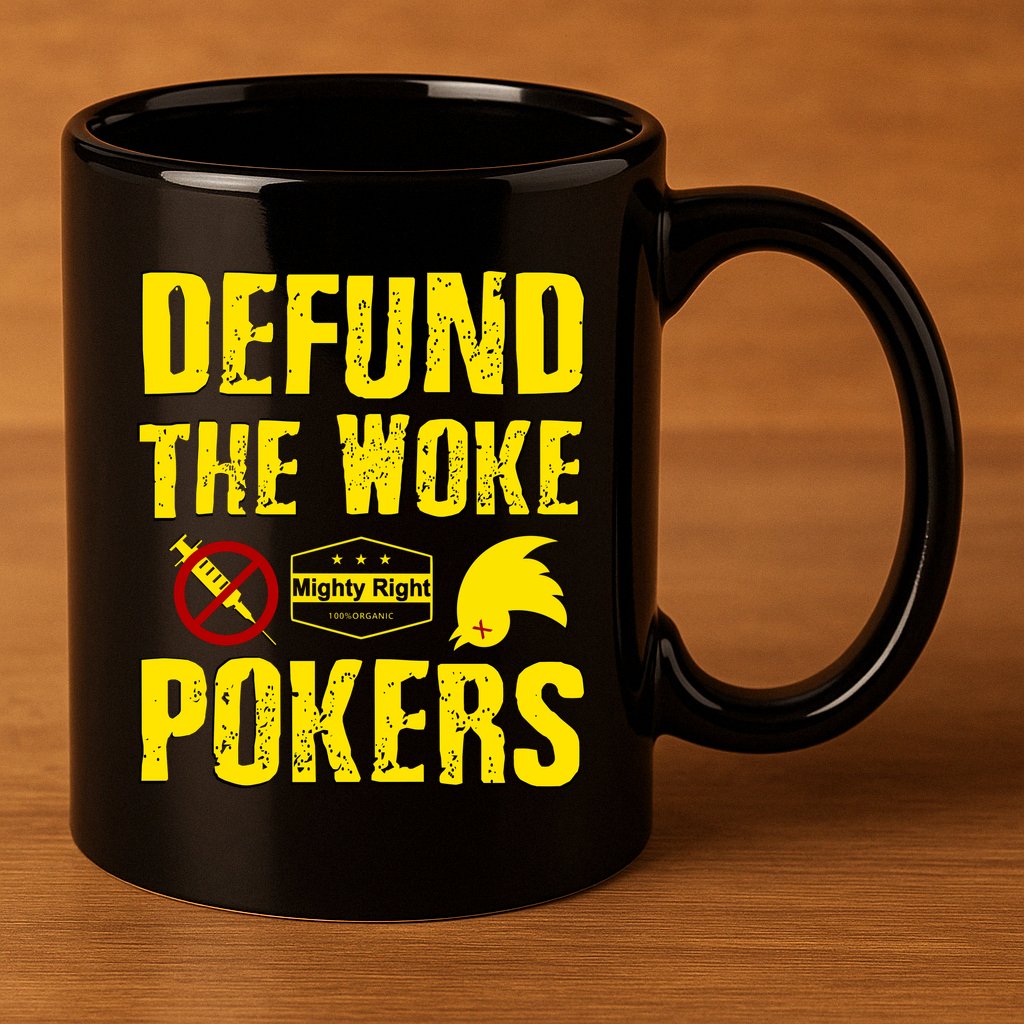 Defund Woke Pokers 11oz C Handle Ceramic Mug