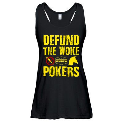 Defund Woke Pokers Ladies Essential Flowy Tank