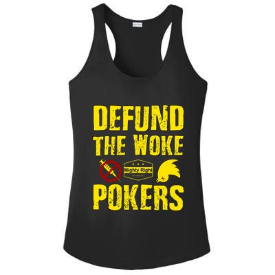 Defund Woke Pokers Ladies PosiCharge Competitor Racerback Tank