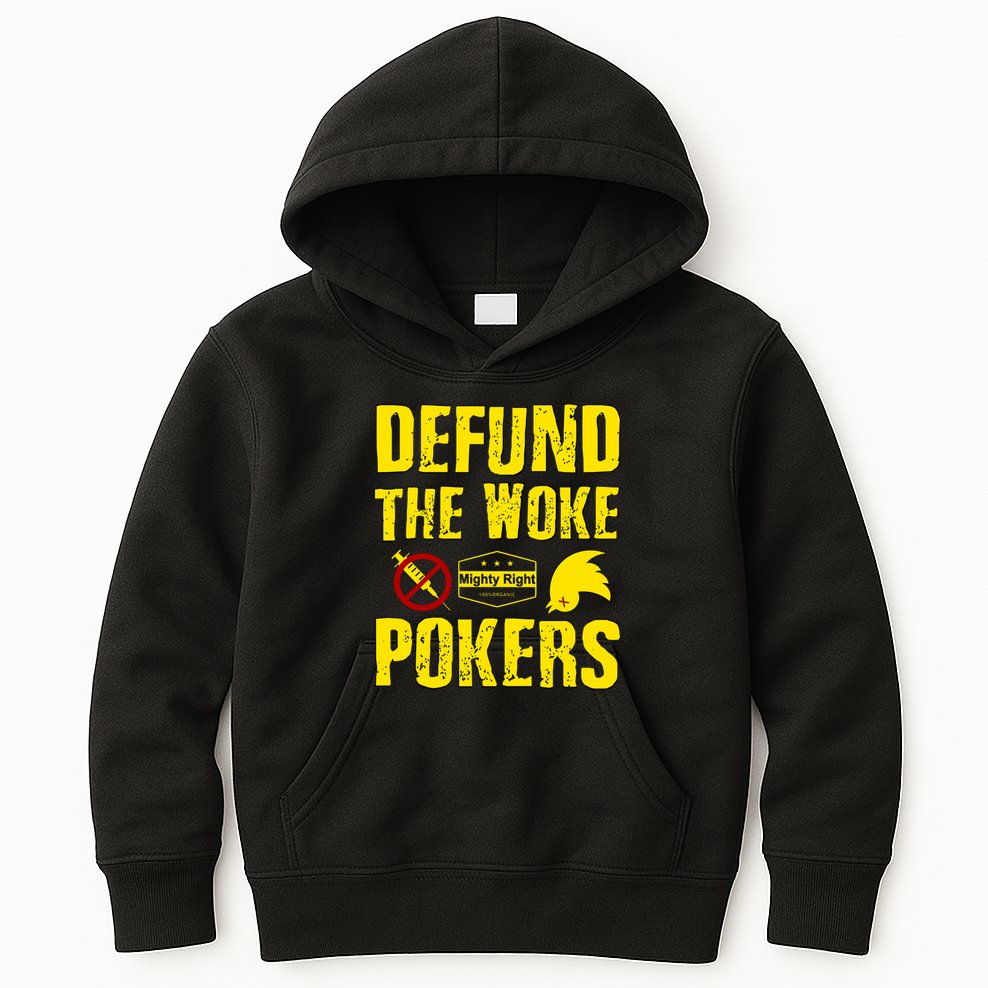 Defund Woke Pokers Kids Hoodie