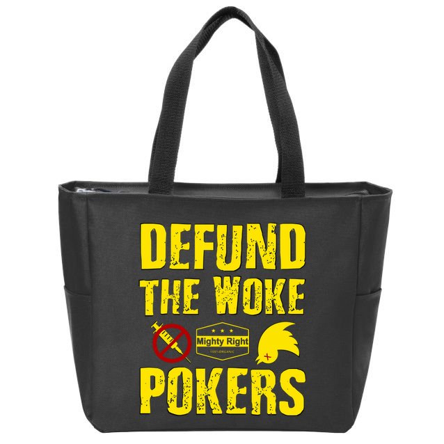 Defund Woke Pokers Zip Tote Bag