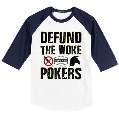 Defund Woke Pokers Baseball Sleeve Shirt