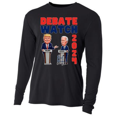 Debate Watch Party 2024 Trump Biden President Election Cooling Performance Long Sleeve Crew