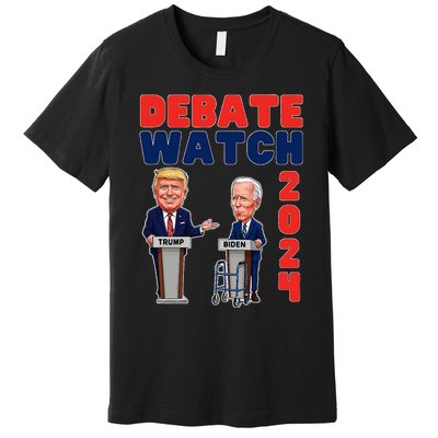 Debate Watch Party 2024 Trump Biden President Election Premium T-Shirt