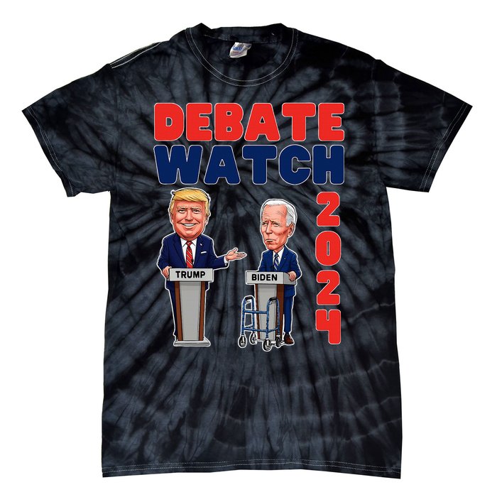 Debate Watch Party 2024 Trump Biden President Election Tie-Dye T-Shirt