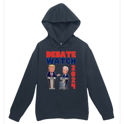 Debate Watch Party 2024 Trump Biden President Election Urban Pullover Hoodie