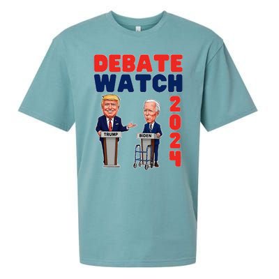 Debate Watch Party 2024 Trump Biden President Election Sueded Cloud Jersey T-Shirt