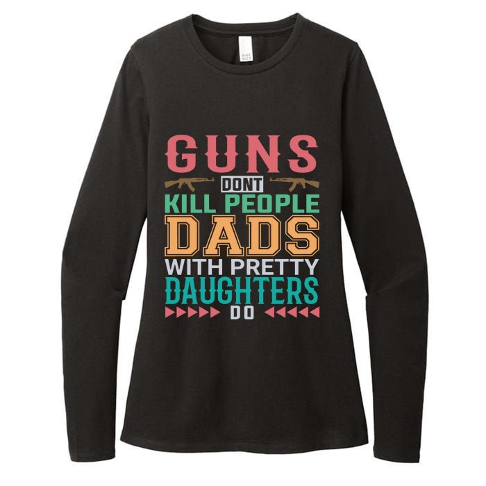 Dad With Pretty Daughters Womens CVC Long Sleeve Shirt