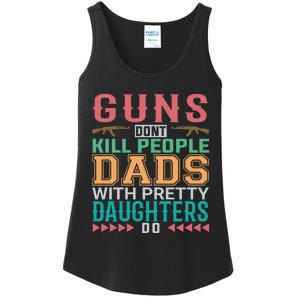 Dad With Pretty Daughters Ladies Essential Tank