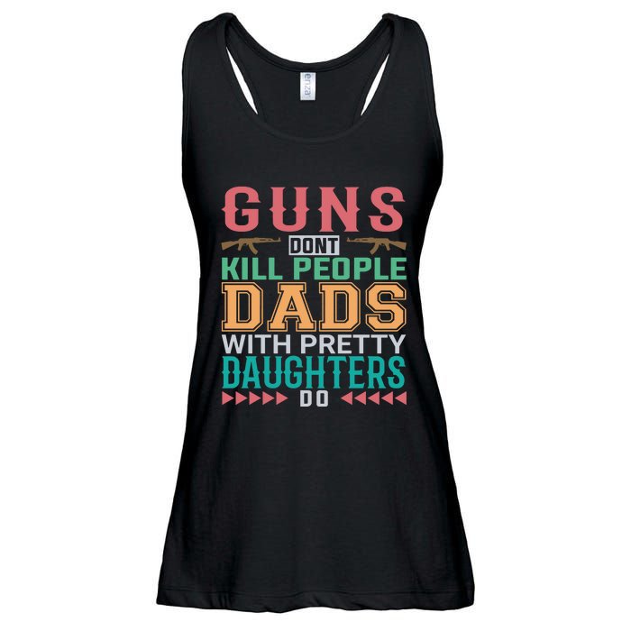 Dad With Pretty Daughters Ladies Essential Flowy Tank