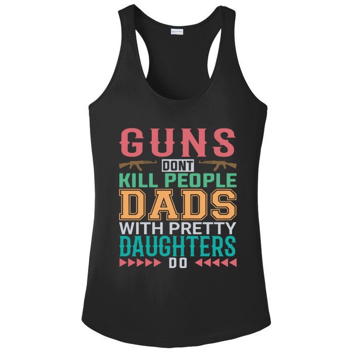 Dad With Pretty Daughters Ladies PosiCharge Competitor Racerback Tank