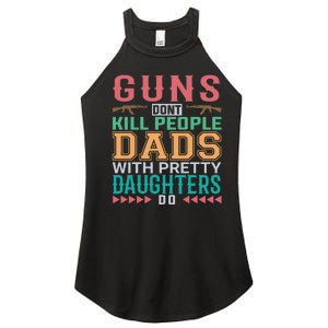 Dad With Pretty Daughters Women's Perfect Tri Rocker Tank