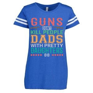 Dad With Pretty Daughters Enza Ladies Jersey Football T-Shirt