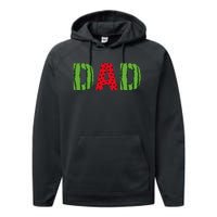 Dad Watermelon Pattern Birthday Summer Fruit Performance Fleece Hoodie