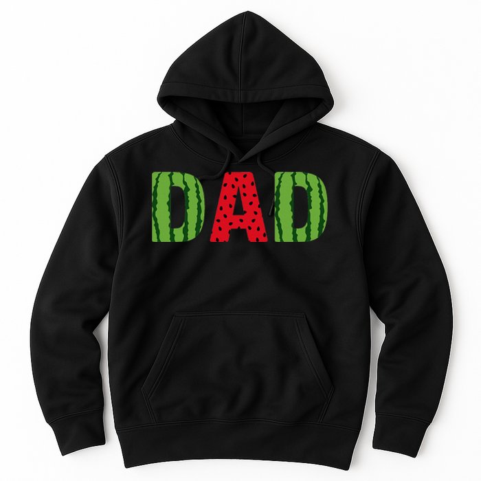 Dad Watermelon Pattern Birthday Summer Fruit Hoodie