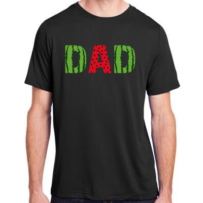 Dad Watermelon Pattern Birthday Summer Fruit Adult ChromaSoft Performance T-Shirt