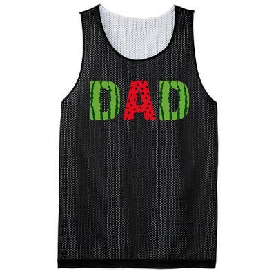 Dad Watermelon Pattern Birthday Summer Fruit Mesh Reversible Basketball Jersey Tank