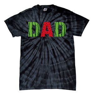 Dad Watermelon Pattern Birthday Summer Fruit Tie-Dye T-Shirt