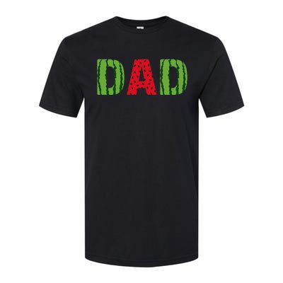 Dad Watermelon Pattern Birthday Summer Fruit Softstyle® CVC T-Shirt