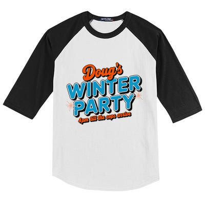 DougS Winter Party February 15th At 4pm Until The Cops Come Kids Colorblock Raglan Jersey