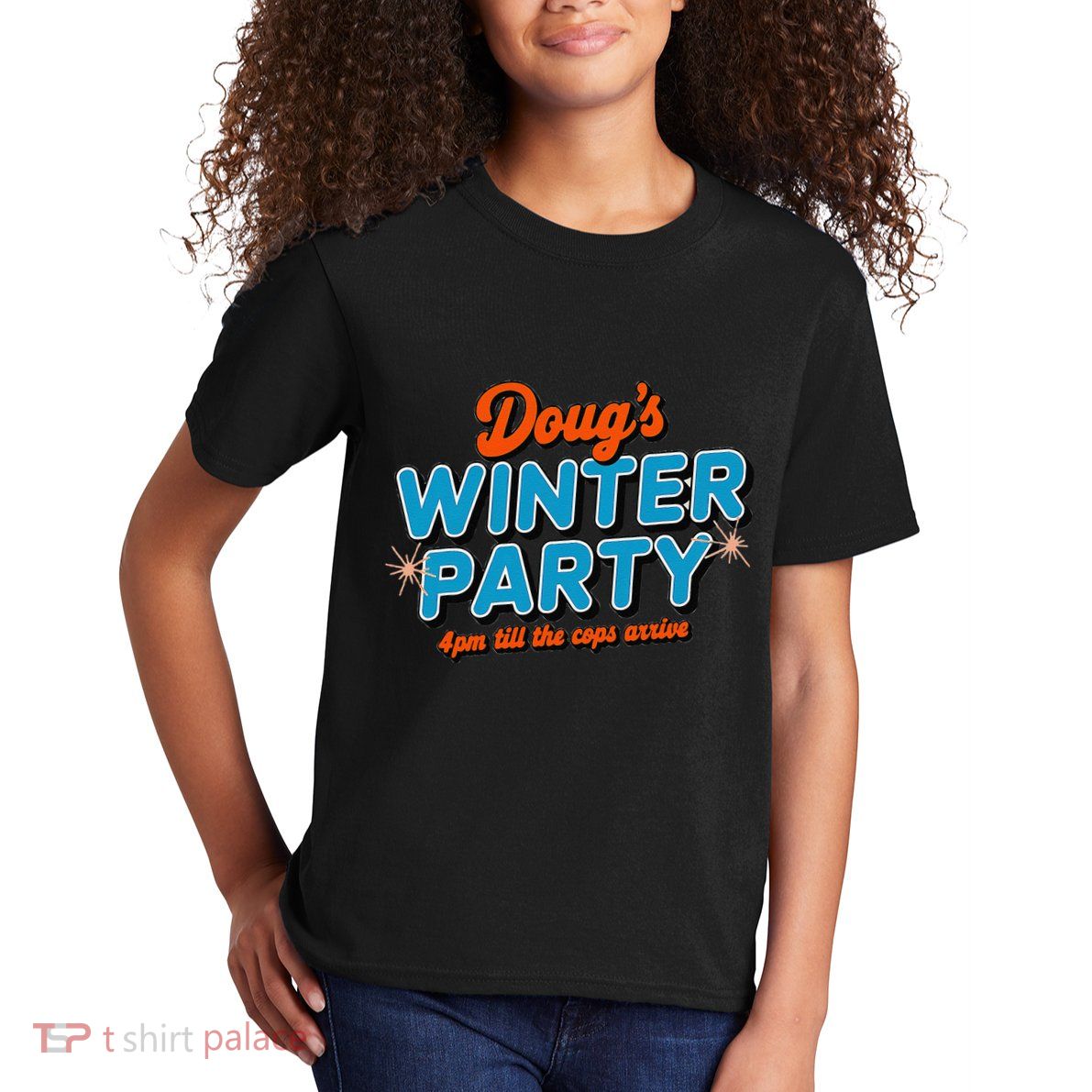 DougS Winter Party February 15th At 4pm Until The Cops Come Kids T-Shirt