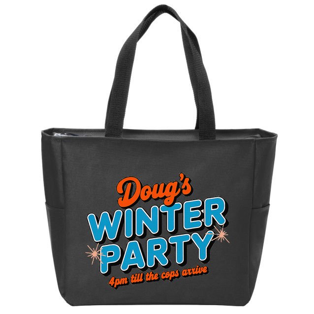 DougS Winter Party February 15th At 4pm Until The Cops Come Zip Tote Bag