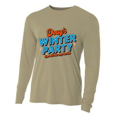 DougS Winter Party February 15th At 4pm Until The Cops Come Cooling Performance Long Sleeve Crew