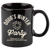 Dougs Winter Party February 11oz C Handle Ceramic Mug