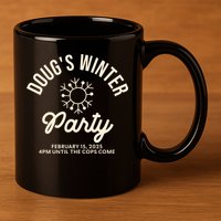 Dougs Winter Party February 11oz C Handle Ceramic Mug