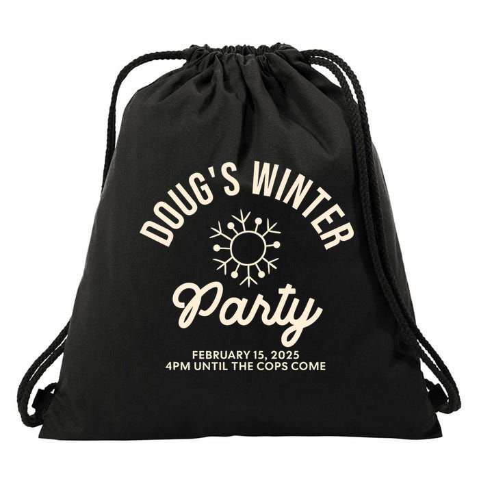 Dougs Winter Party February Drawstring Bag