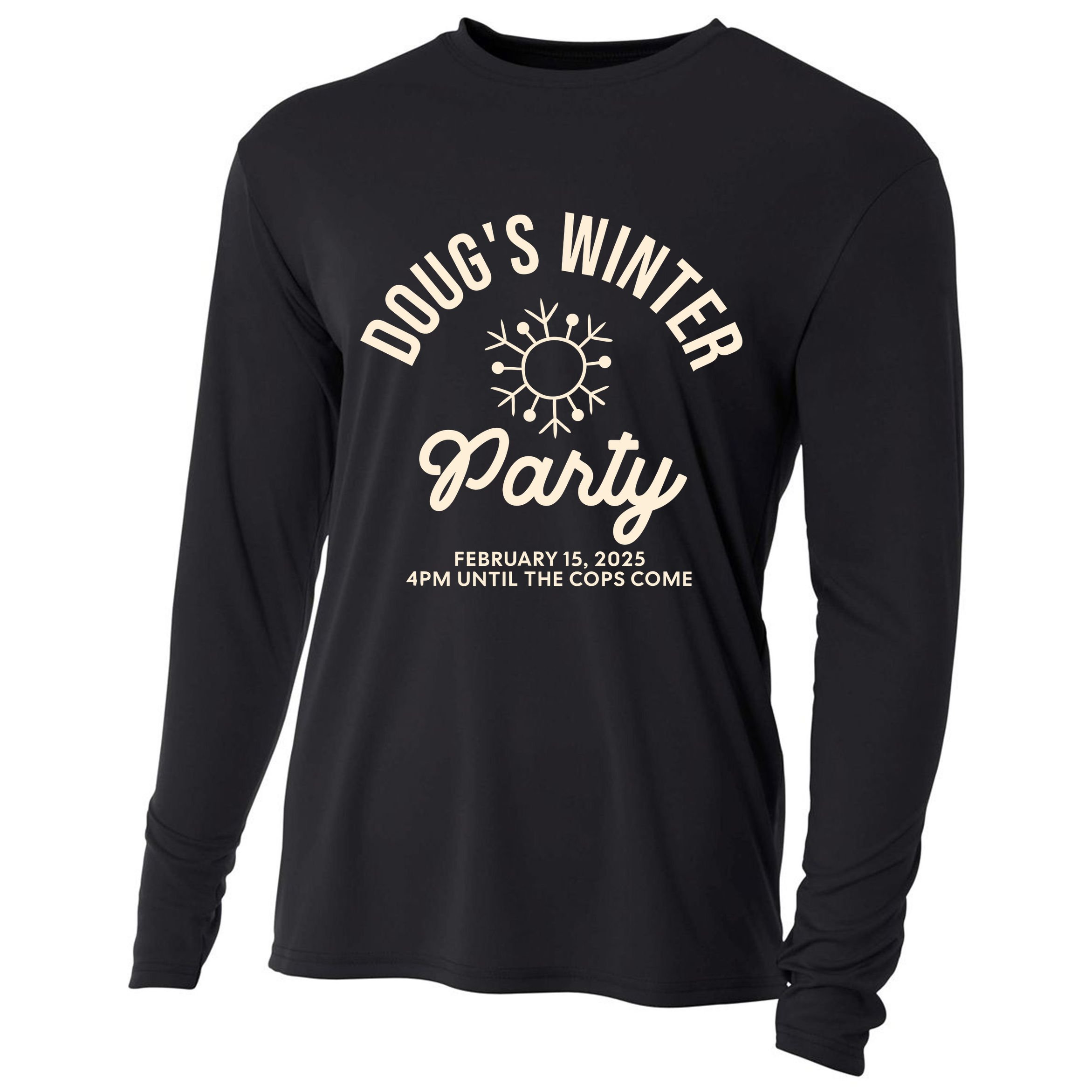 Dougs Winter Party February Cooling Performance Long Sleeve Crew
