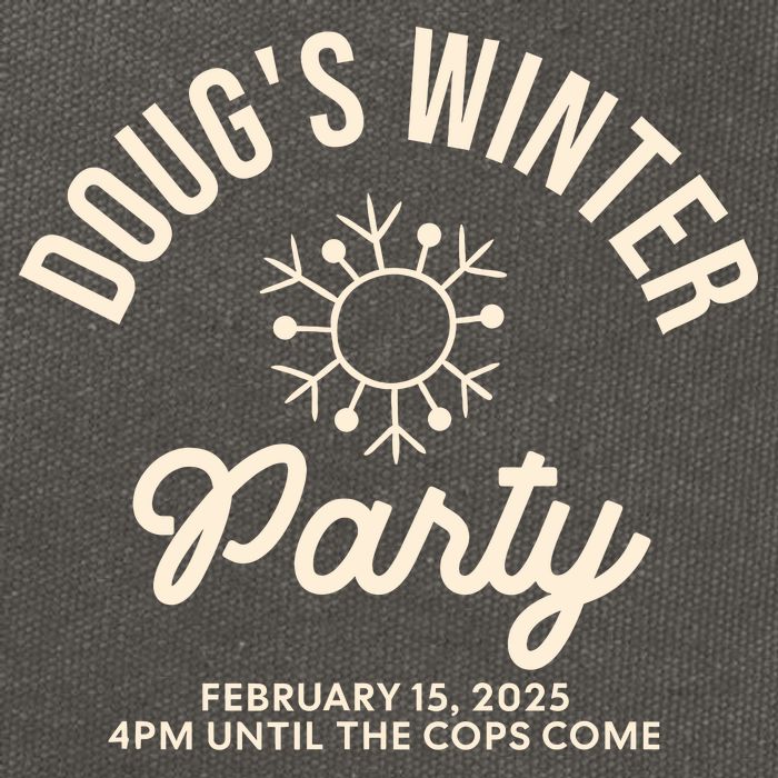 Dougs Winter Party February Cotton Canvas Backpack