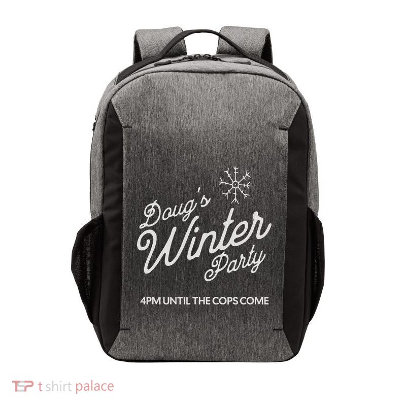 Dougs Winter Party February Invite Winter Party Celebrate Vector Backpack