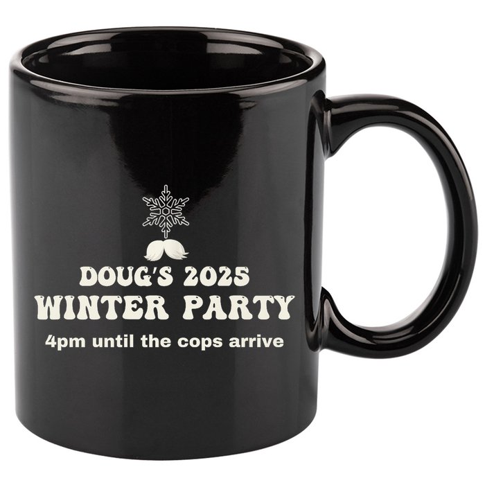 DougS Winter Party February 2025 Just Bring A Smile 11oz C Handle Ceramic Mug