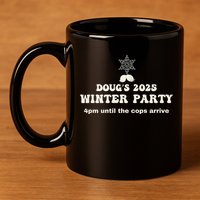 DougS Winter Party February 2025 Just Bring A Smile 11oz C Handle Ceramic Mug
