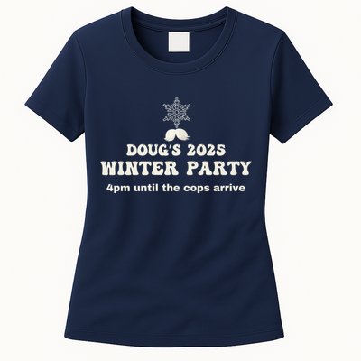 DougS Winter Party February 2025 Just Bring A Smile Womens T-Shirt