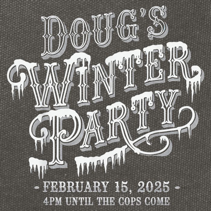 Dougs Winter Party 15 February Invite Dougs Winter Party Cotton Canvas Backpack