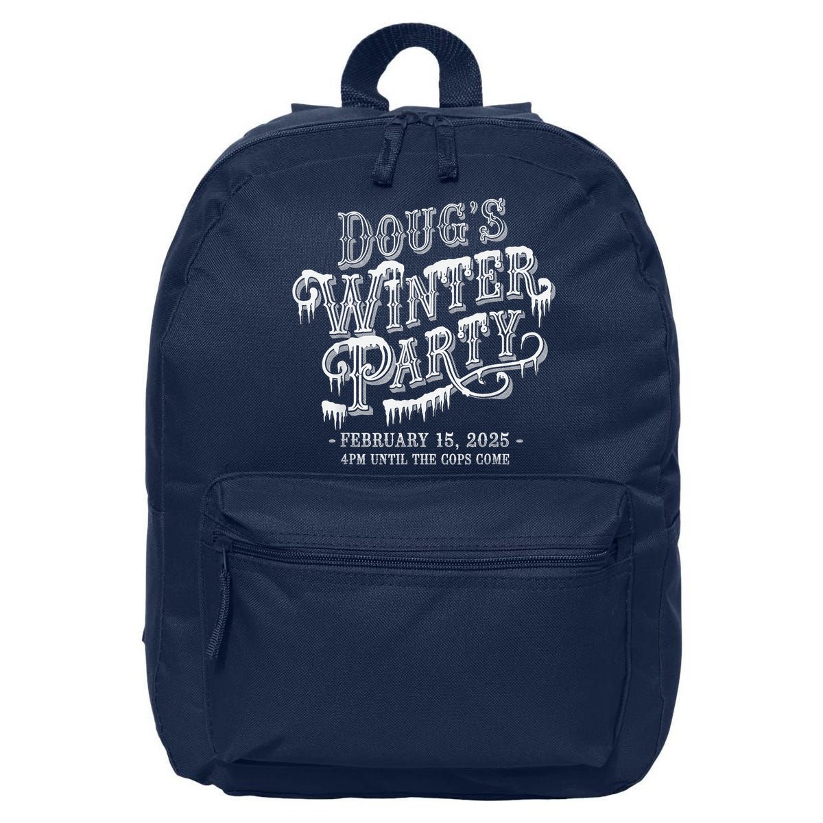 Dougs Winter Party 15 February Invite Dougs Winter Party 16 in Basic Backpack