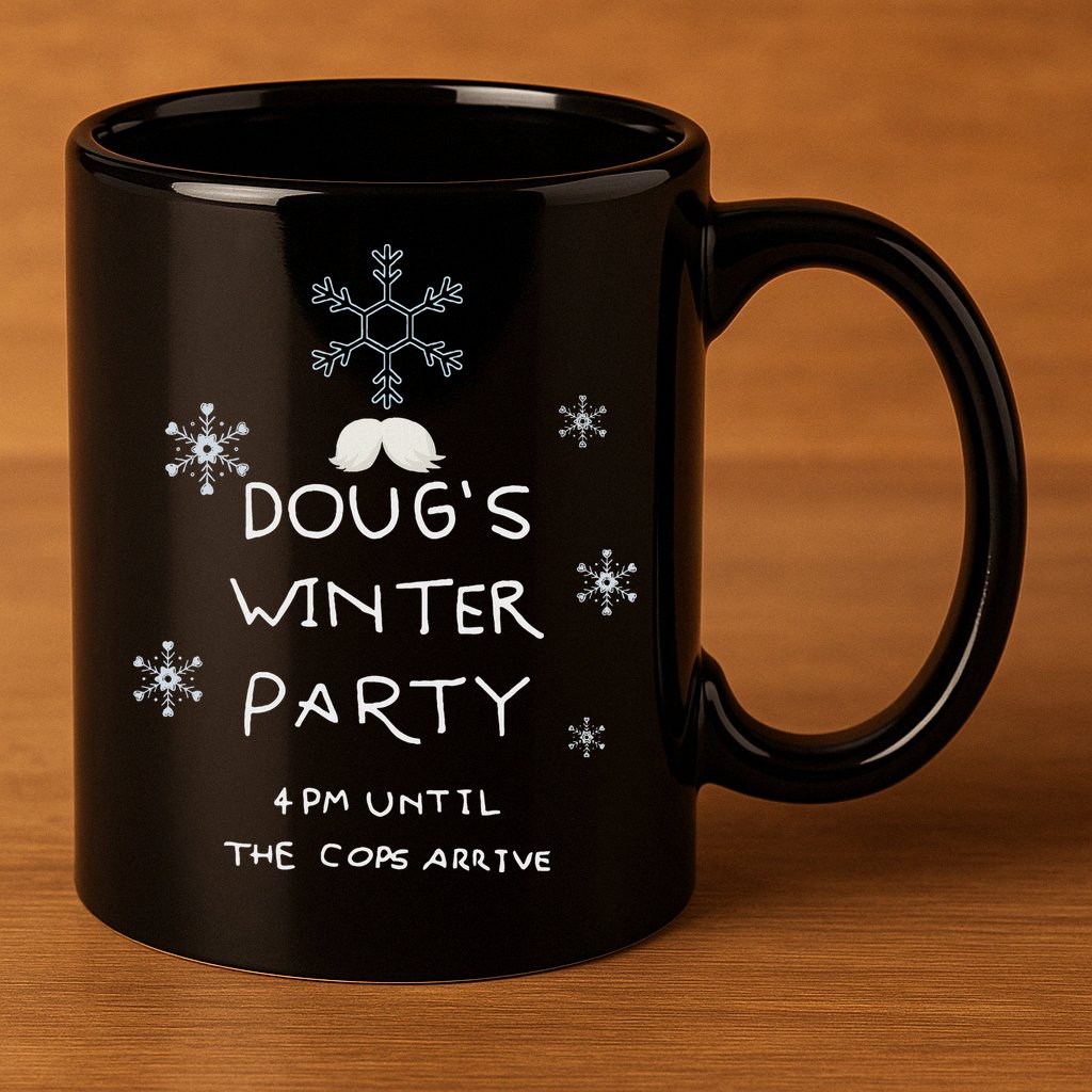 DougS Winter Party February 15 2025 11oz C Handle Ceramic Mug