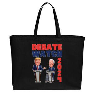 Debate Watch Party 2024 Trump Biden President Election Cotton Canvas Jumbo Tote