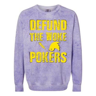 Defund Woke Pokers Colorblast Crewneck Sweatshirt