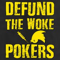 Defund Woke Pokers 7 Panel Mesh Trucker Snapback Hat