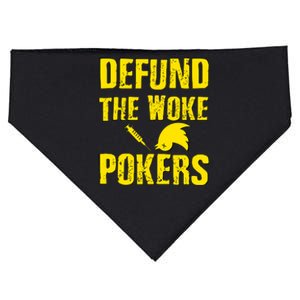 Defund Woke Pokers USA-Made Doggie Bandana