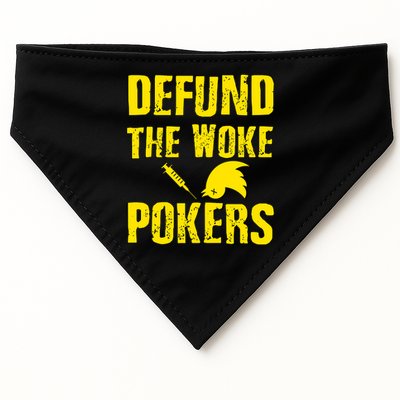 Defund Woke Pokers USA-Made Doggie Bandana